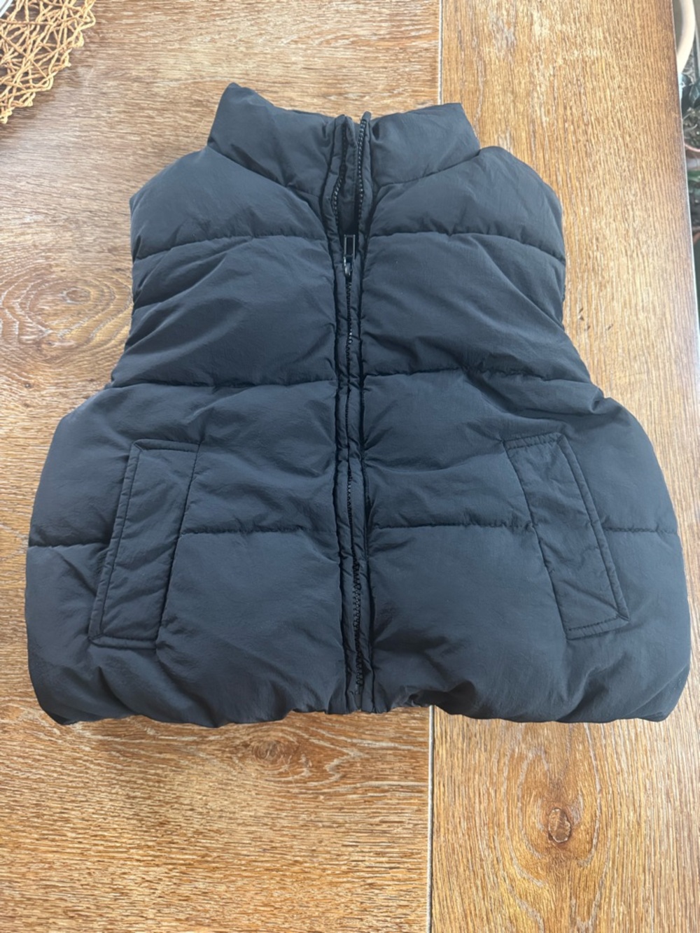 Zara Kids Black Quilted Puffer Vest